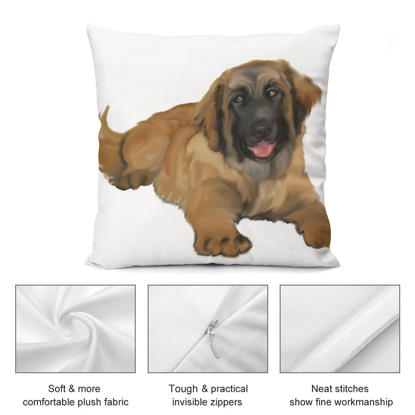 Детская подушка-чехол для щенка leonбергера