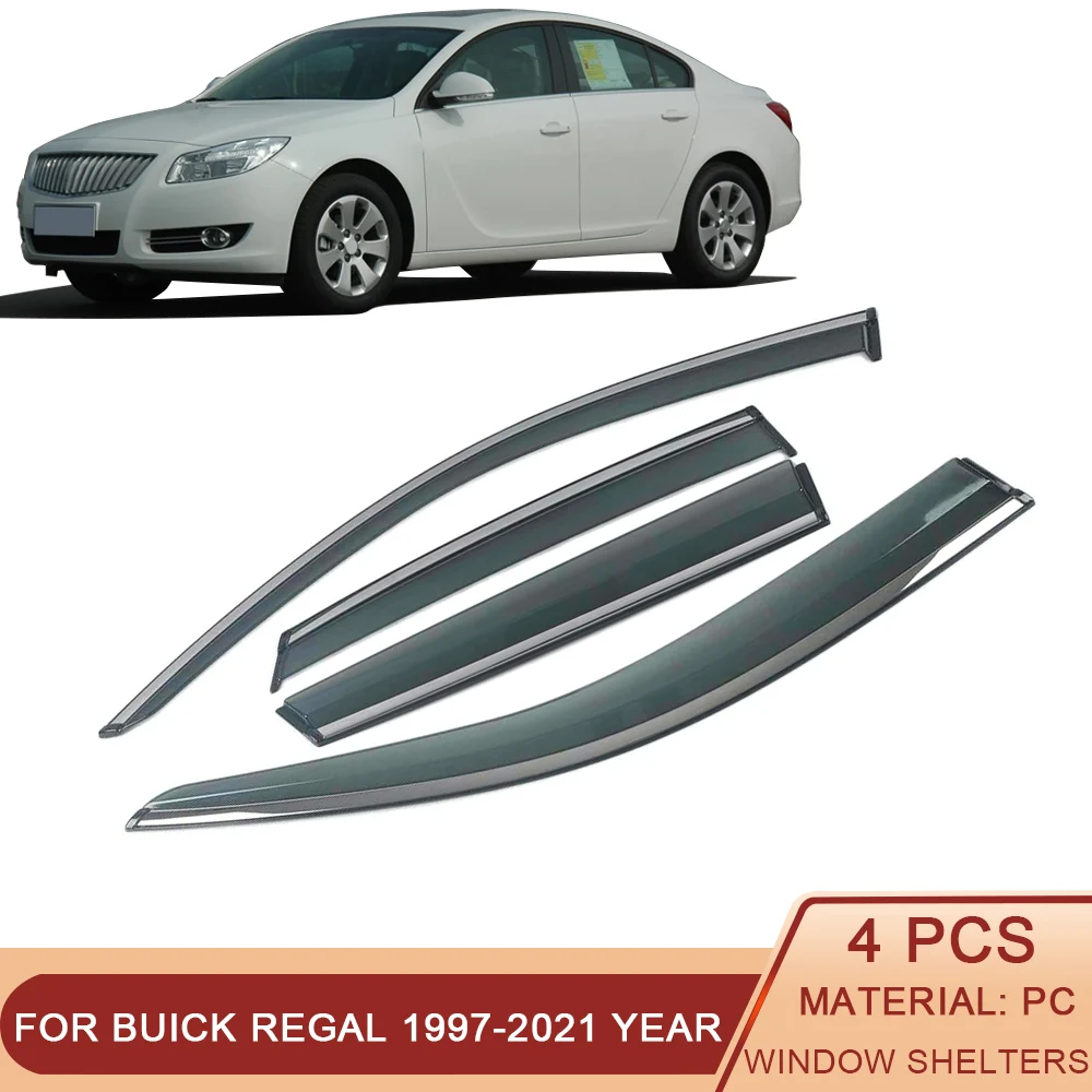 

For BUICK REGAL 1997-2021 Car Window Sun Rain Shade Visor Shield Shelter Protector Cover Trim Frame Sticker Exterior Accessories