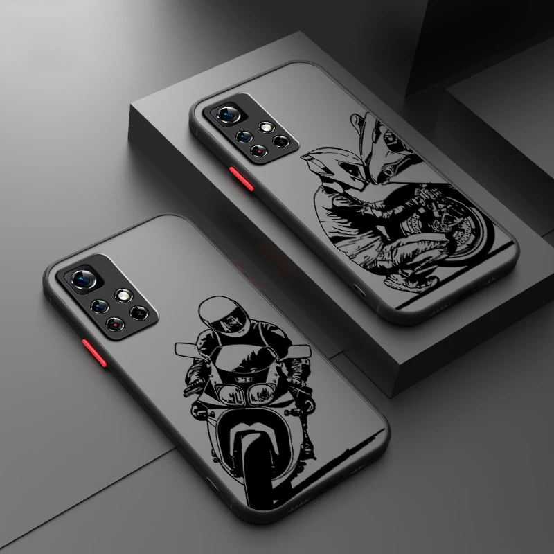 Полупрозрачный чехол для Redmi Note 13 12 12S 12T 11 11T 11E 10 10S 9 Pro Plus 5G