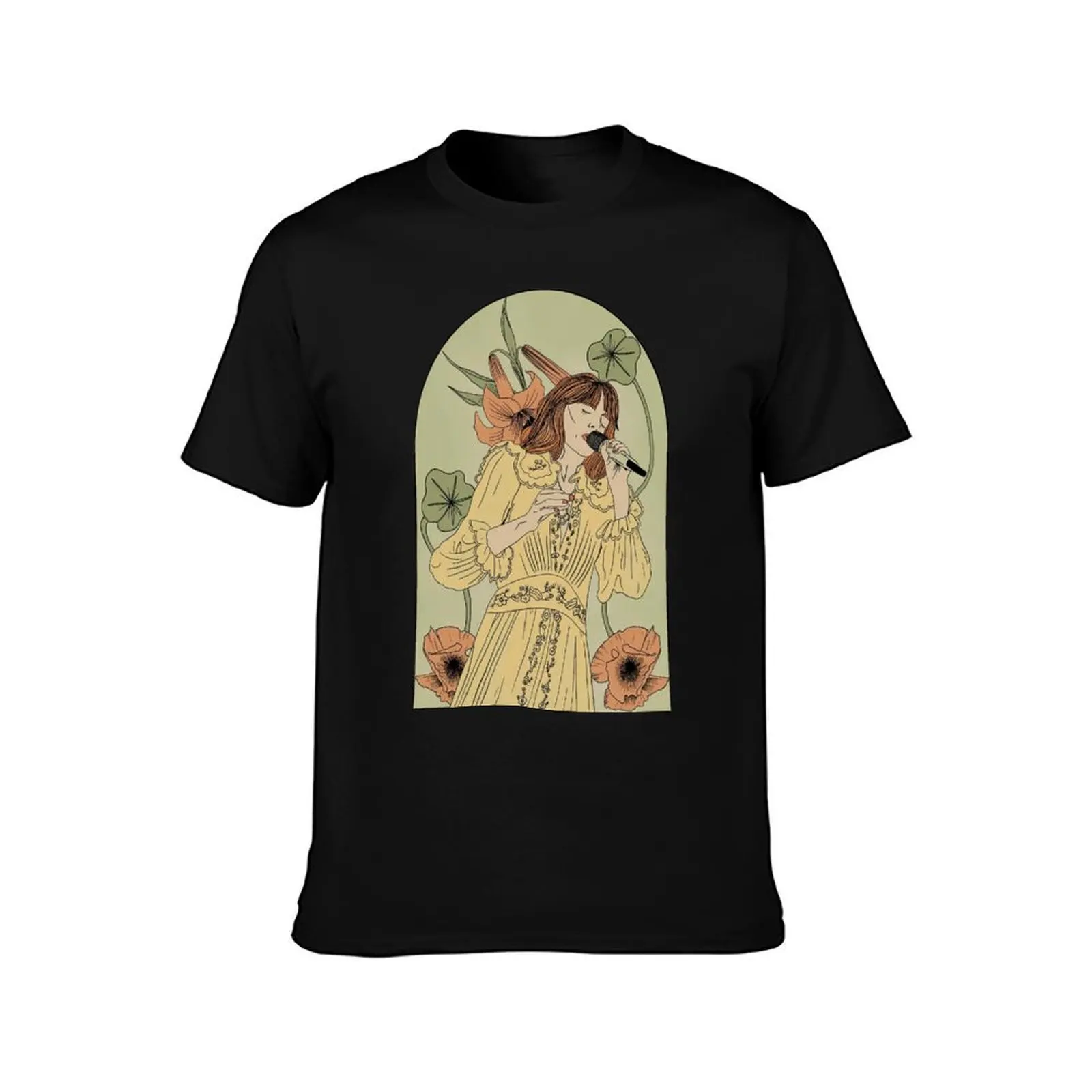 Фото Футболка Florence Welch Florence And The Machine Art, базовая однотонная футболка на все сезоны №2