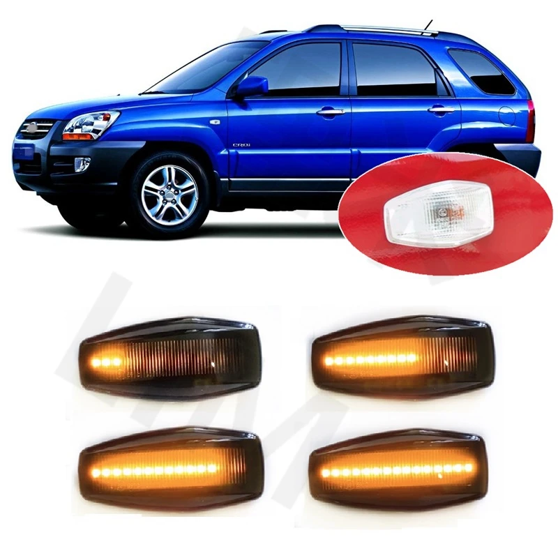 Для Kia Sportage JE KM 2004 2005 2006 2007 2008 2009 лампа с последовательным зеркальным индикатором