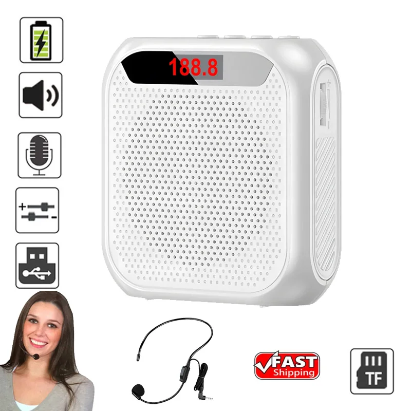 Портативный усилитель голоса 5 3 Вт с микрофоном