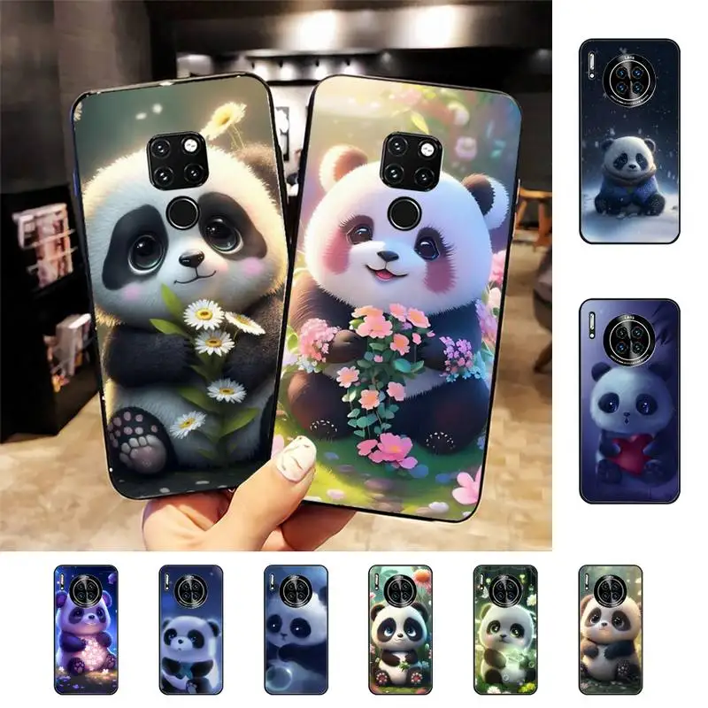 

YNDFCNB Cute Panda Phone Case for Huawei Mate 20 10 9 40 30 lite pro X Nova 2 3i 7se