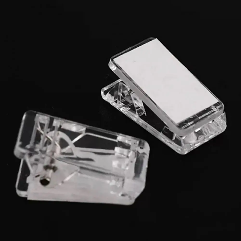 Зажимы для бумаг компактные универсальные самоклеящиеся 50 шт.