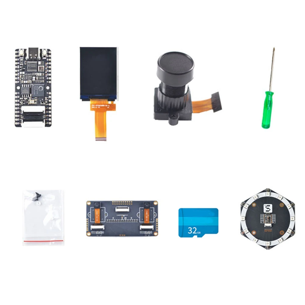 

Для Sipeed Maix Bit Kit макетная плата RISC-V AI + LOT K210 с 3,5-дюймовым экраном/камерой/микрофоном массивом/бинокулярной камерой/TF