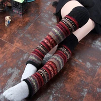 long fashion winter leg warmers warm women socks crochet knee high boot knit boot