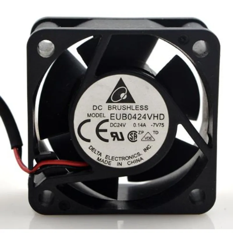 Новый вентилятор охлаждения ЦП для Delta EUB0424VHD 24 В 4020 а 4 см 2-проводной преобразователь частоты вентилятор принтера 40x40x20 мм