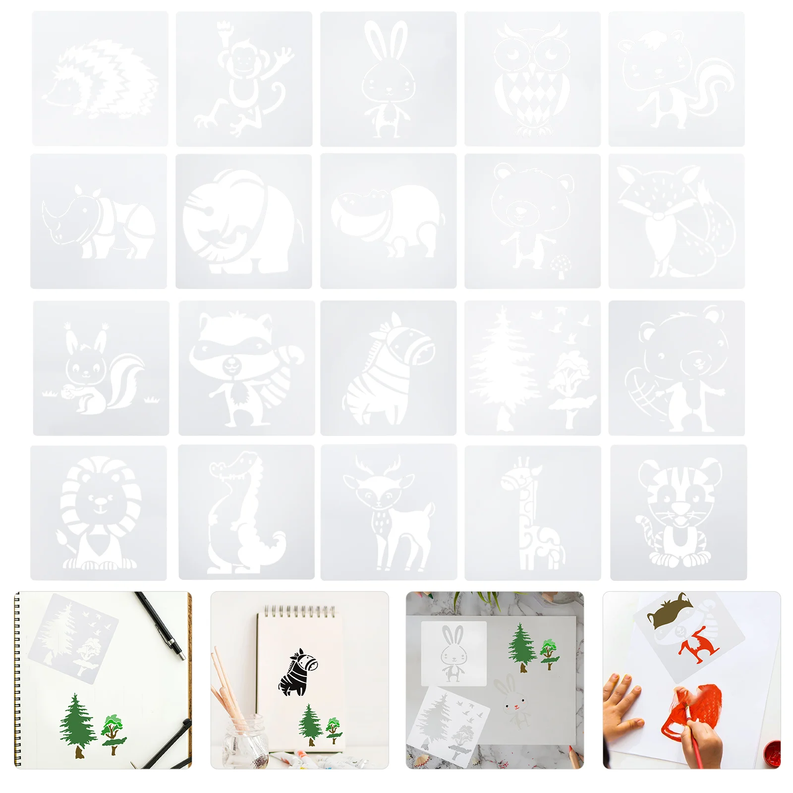 

Painting Stencils Kids Drawing Animals Stencil Assistant Toolcraft Molds Crafting Mold Template