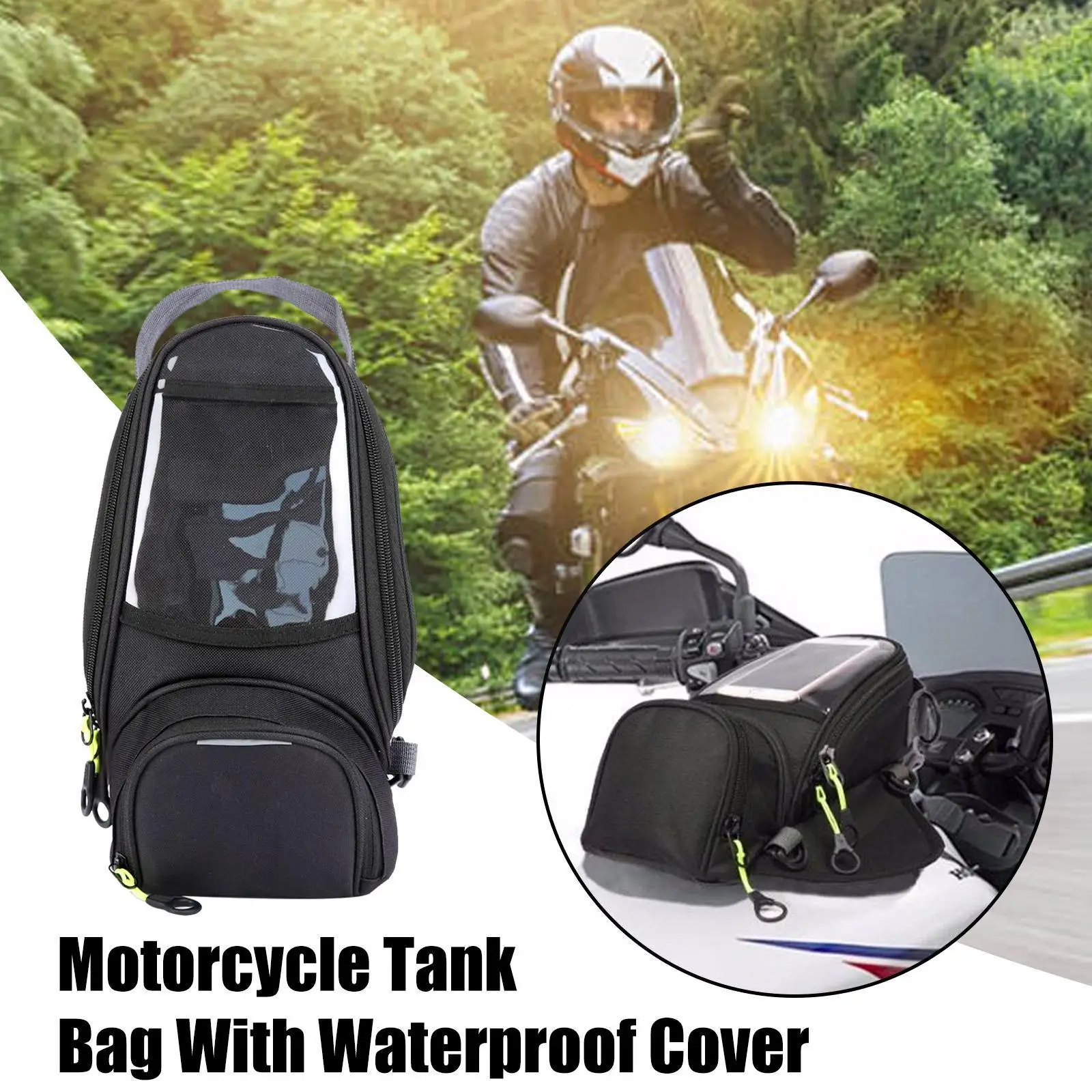

Motorcycle Riding Bag Motorcycle Fuel Bag Mobile Phone Navigation Tank Bag For Multifunctional Small Oil Reservoir Package I0A5
