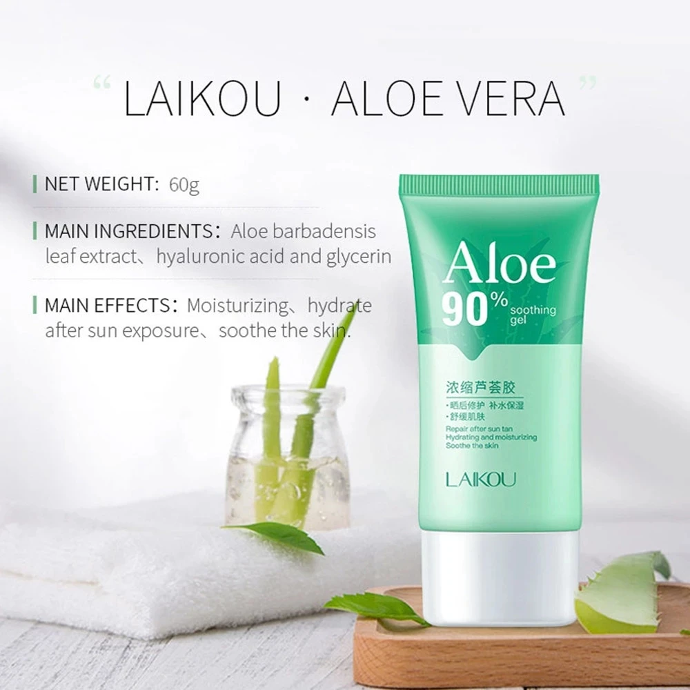 60g Aloe Vera Gel Skin Care Face Cream Hyaluronic Acid Anti Winkle Whitening Moisturizing Acne Treatment Cream Free Shipping