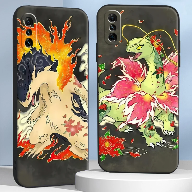 

Pokemon Anime Phone Case For Xiaomi POCO X3 Pro M3 Pro NFC F3 GT 11 Back ShockProof Soft Liquid Silicon Funda TPU Black