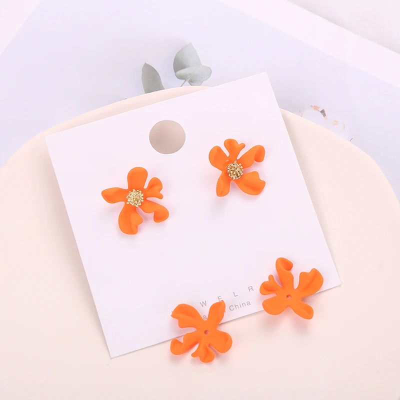 

10pcs/lot Color Rubber Flower Hair Clip Earrings DIY Accessories Hand Fashion Jewelry Making Parts DIY Sewing Accessories