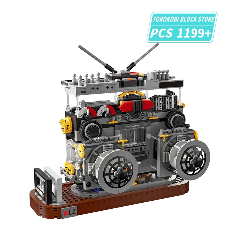 

Classics Tape Recorder MOC Bricks Model Retro Radio Building Blocks Plastic Toys Creative Gifts for Kids Adult Friends 2023 NEW