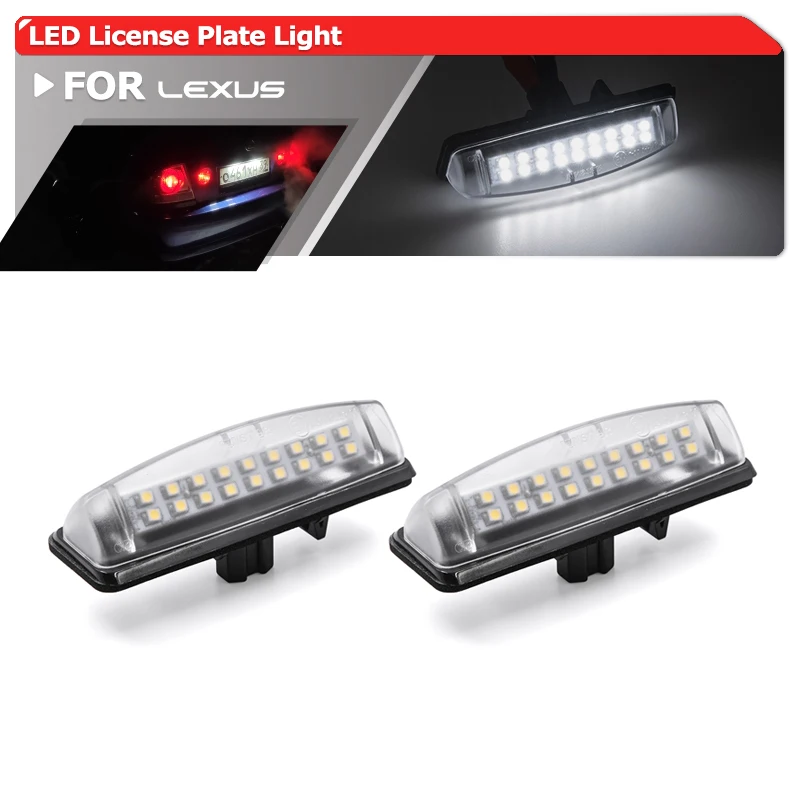 

For Lexus IS200 IS300 LS430 GS ES RX330 RX350 RX400h HS250h For Toyota Prius Scion tC Led License Plate Lights Parking Tag Lamps