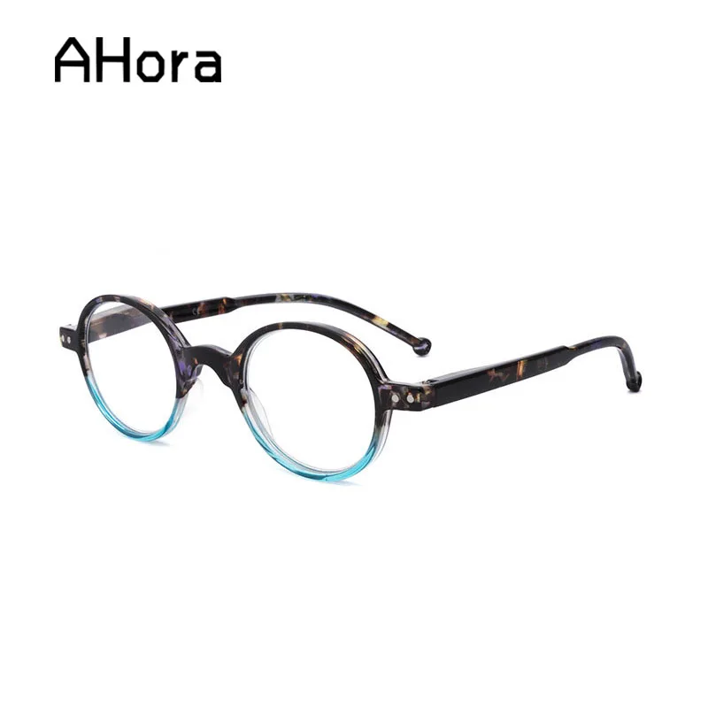 

Очки Ahora женские ультралегкие с диоптриями, ретро-очки для чтения в круглой оправе, с цветами, + 1,5 + 2,0 + 2,5 + 3,0 + 3,5