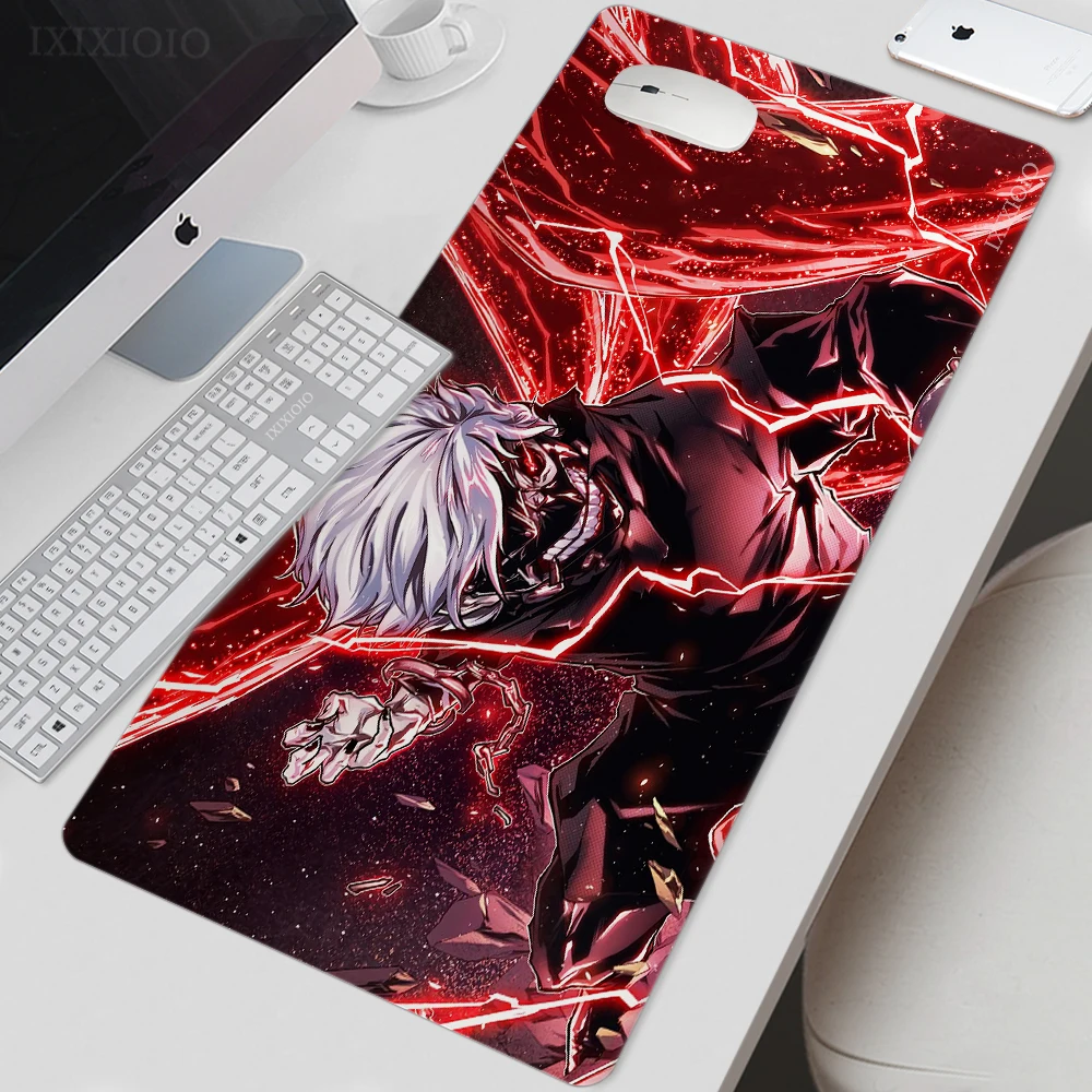 

Игровой коврик для мыши с аниме «Токийский Гуль», большой коврик для мыши размера XL, офисный мягкий Настольный коврик для мыши из натурально...