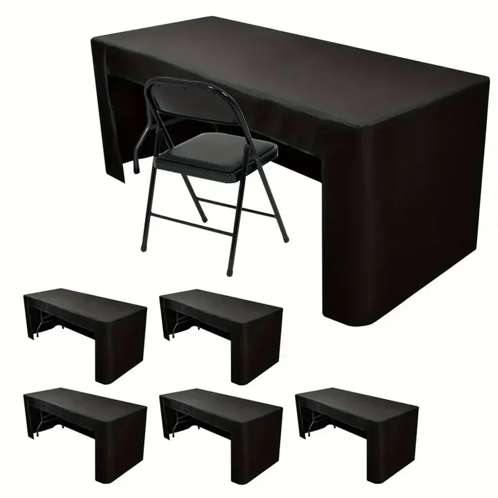 Элегантная однотонная квадратная эластичная скатерть – прочная моющаяся ткань