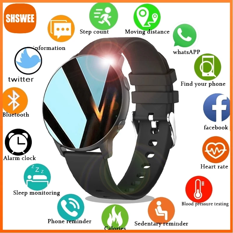 

For Xiaomi Huawei 2022 New Smart Watch Custom Faces Full Touch Screen Fitness Tracker IP68 Waterproof Smartwatch For Android IOS