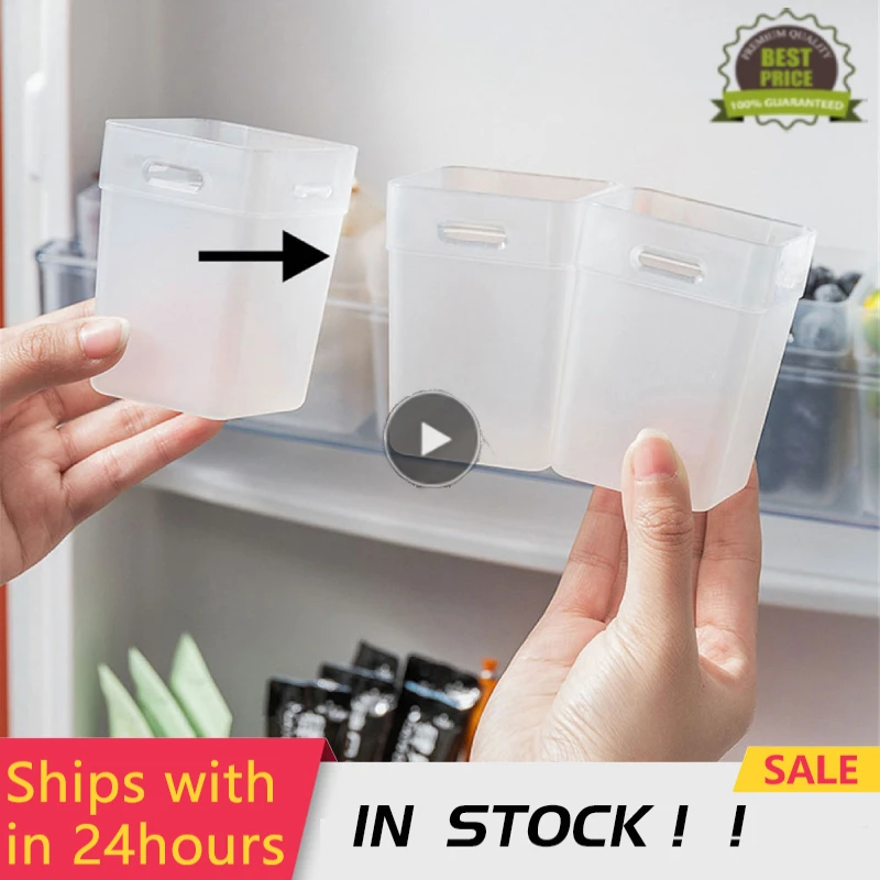 

Полупрозрачный контейнер для сортировки на боковой стороне холодильника, 2 шт.