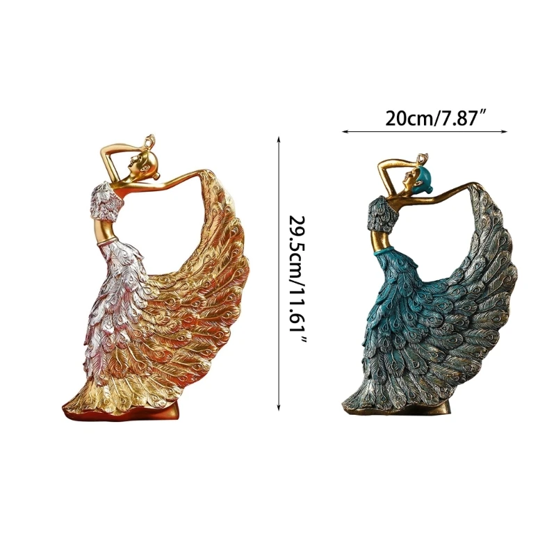 Статуэтка павлинов смола статуя танцора декоративный объект