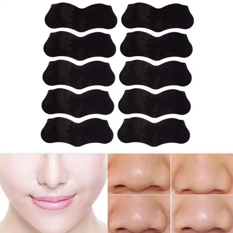 

10pcs Strips From Black Dots Blackhead Remover Pore Charcoal Nose Cleansing Strips Black Nose Sticker Dots From Pig St T0z1