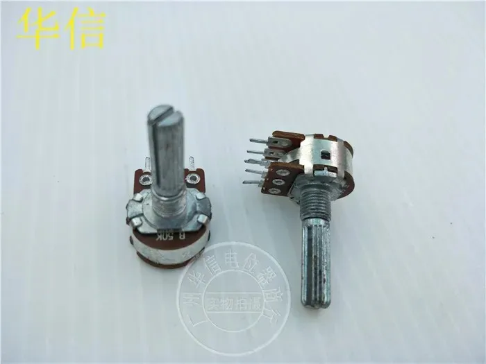 Подвойной потенциометр Apai 148 B500k со средней точкой длина ручки 25 мм ось цветка