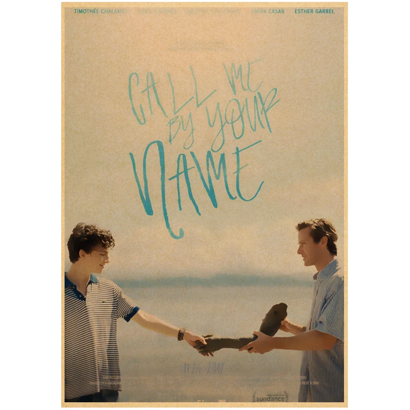 Винтажные постеры из крафт-бумаги с надписью Call Me By Your Name настенные наклейки для