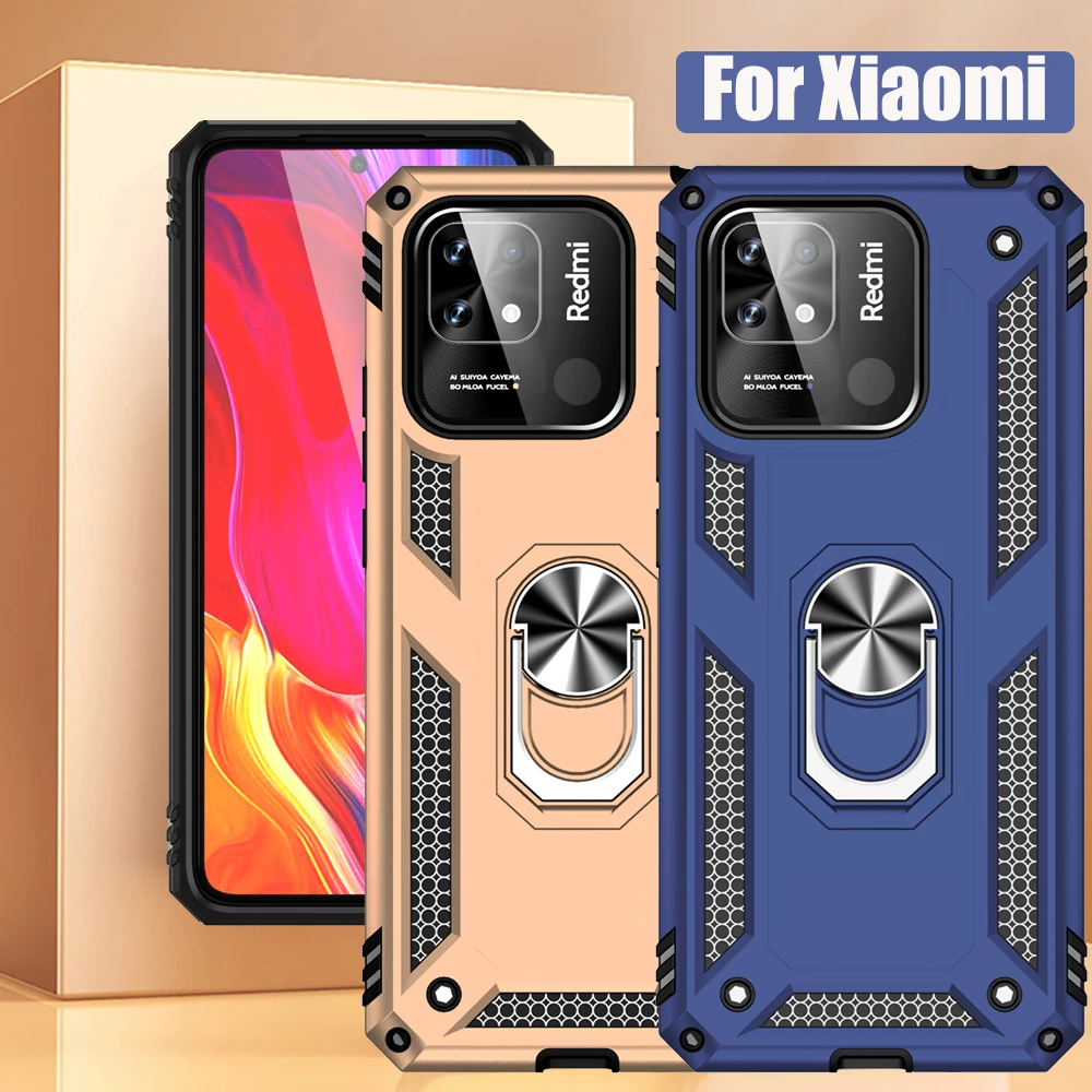 

Shockproof Case For Redmi 10C 10 Prime 9 9A 9AT 9T 9C 8 8A 7A Case Magnetic Case for Xiaomi 12X 12 Pro 11T Mi Note 10 Lite Cover