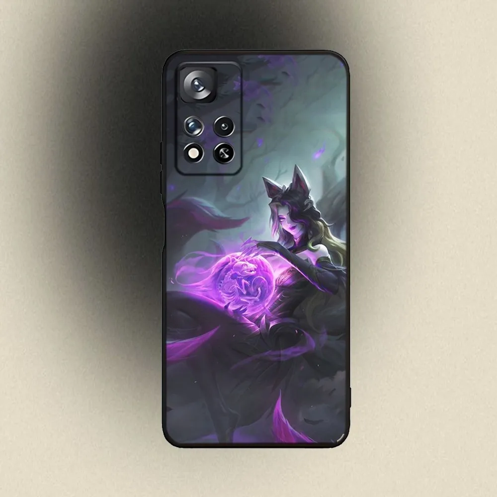 Game Ahri L-LeagueS of Legends Phone Case For Samsung Galaxy A20 A21s A22 A31 A32 A52 A53 A72 73 A80 A91 Soft Black Cover