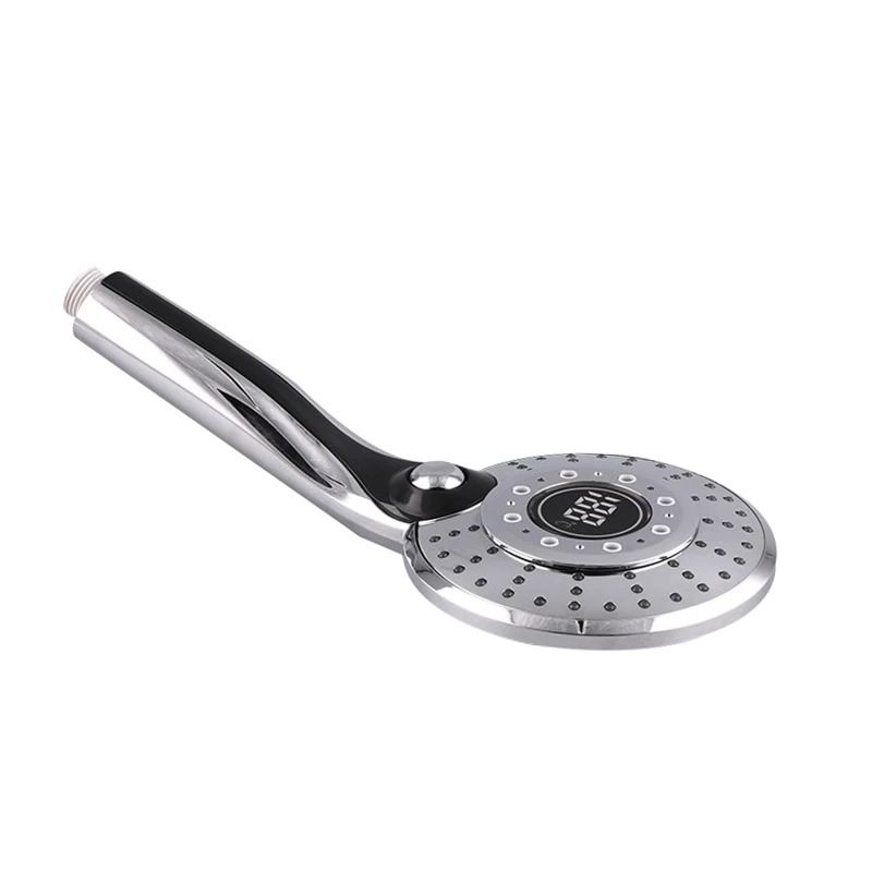 

D0AB Pressurized Shower Head Handheld Shower w/LED Lamp & Display No Batteries Needed