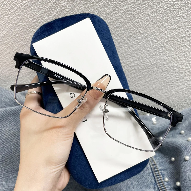 Мужские очки с полуободковой оправой винтажные Ретро защитой от синего света