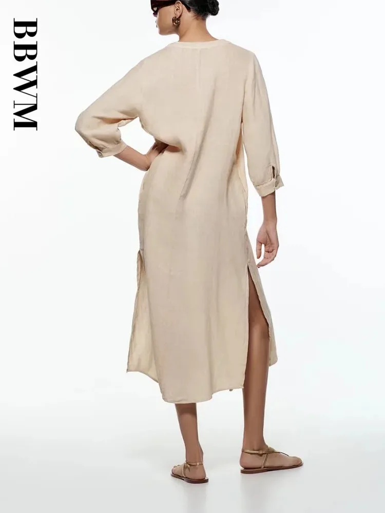 Женское однотонное однобортное платье-рубашка элегантное праздничное платье с