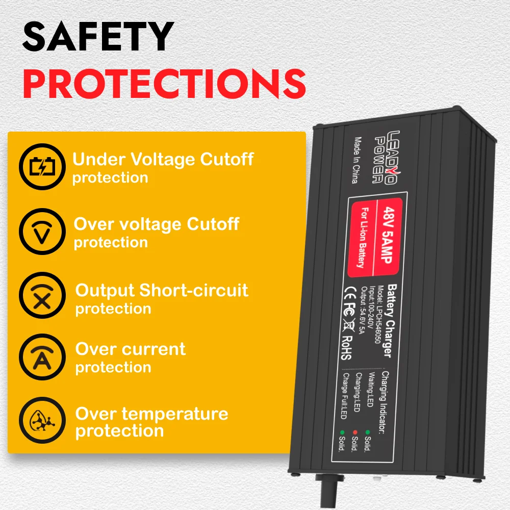 Зарядное устройство 54 6 В 5 А для 13S 48 электровелосипедного самоката электронного