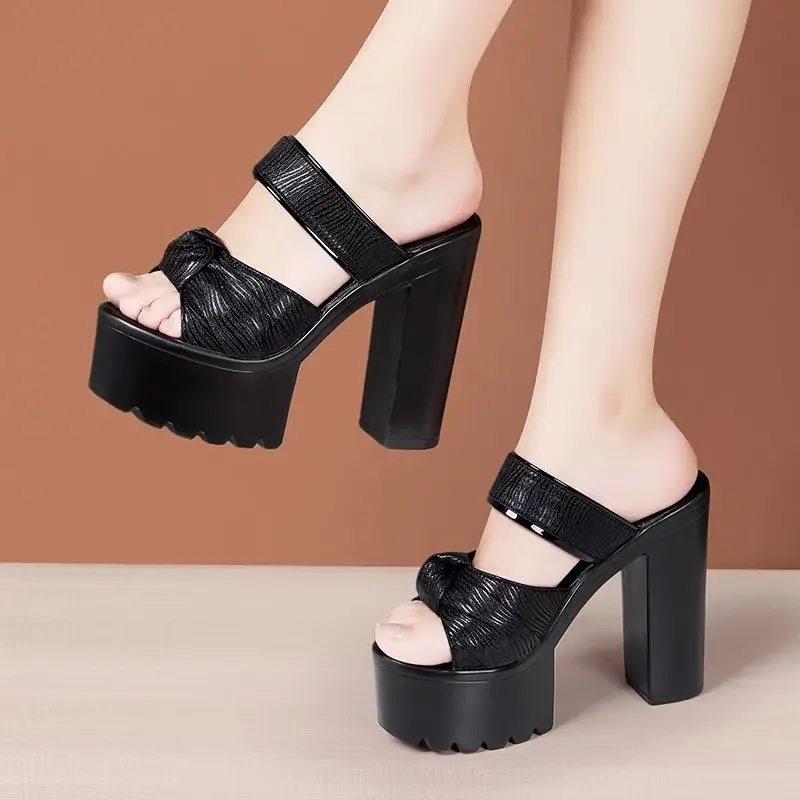 Туфли на массивной платформе с толстой подошвой 14 см маленький размер 32–43 летние