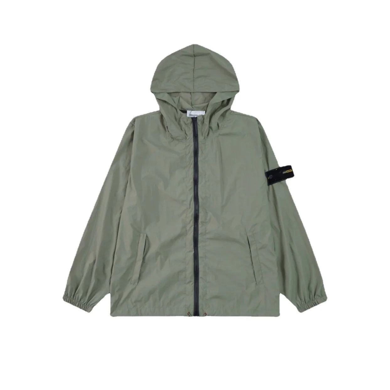 

European and American Tide Pure Color Compass Armband Nylon Sunscreen Unisex Couples Model Hooded Jacket