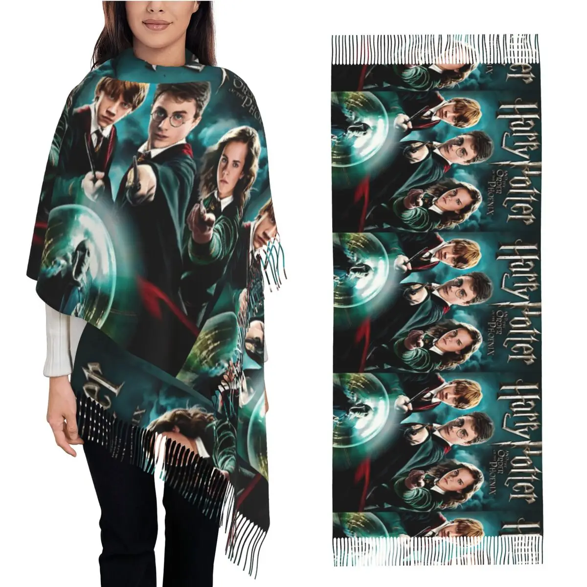 Теплый мягкий шарф зимний H-HARRY P-POTTER шали из фильма Wrpas новый дизайн бандана