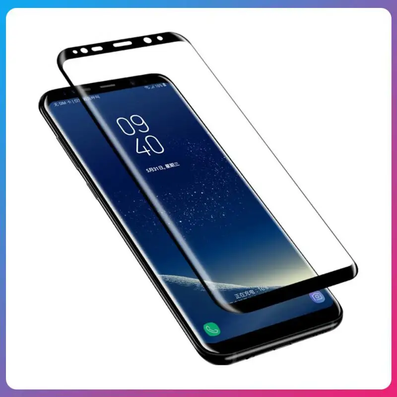 

3D изогнутое закаленное защитное стекло с полным клеем для экрана Samsung S8