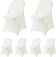 elastic chair cover wedding party chair cover dust protection footstool cover all inclusive folding chair seat cover