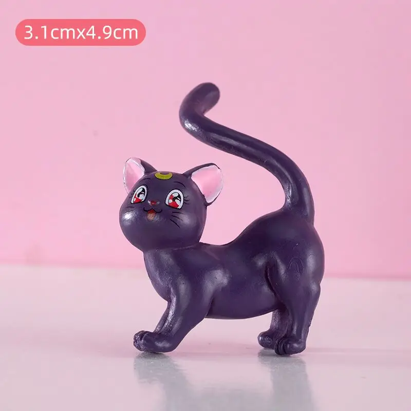 2 шт./компл. аниме Луна Кот мультфильм экшн-фигурки 3-4 см |