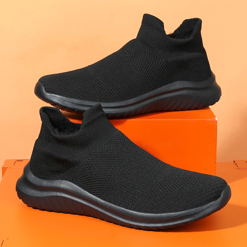 Woman Casual Lightweight Flats Sneakers Warm Fur Winter Cotton Boots Comfortable Socks Shoes Women Casual Shoes Walking Sneakers