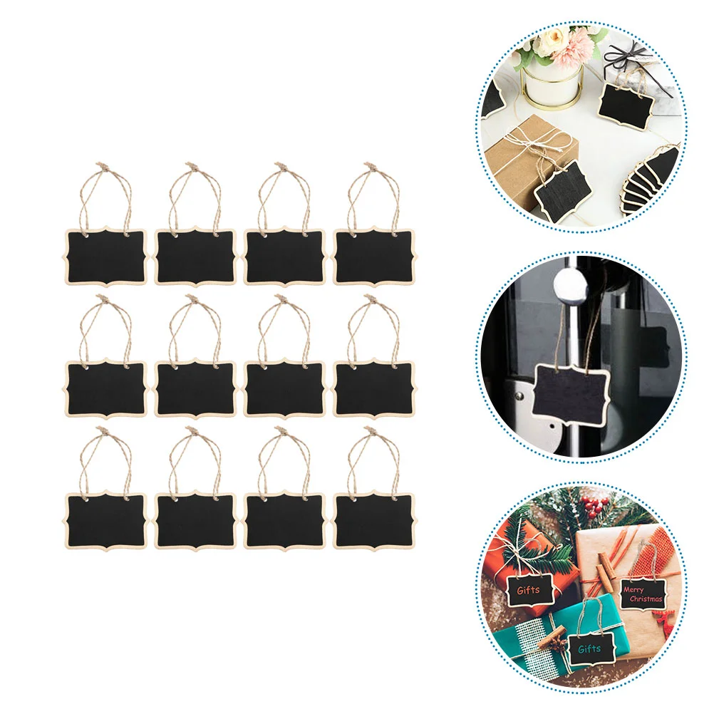 

Hanging Chalkboard Blackboard Wooden Mini Tags Sign Board Signserasable Labels Wall Chalkboardsmessage Reusable Chalk Boards