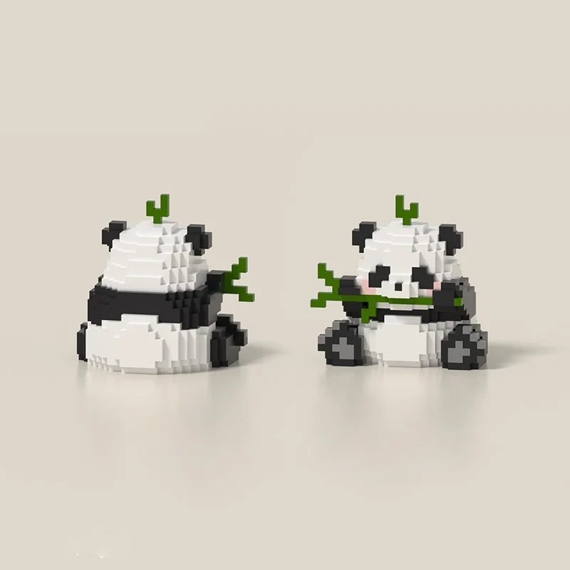 Креативная модель мини-панды строительные блоки Huahua кирпичи с животными детская