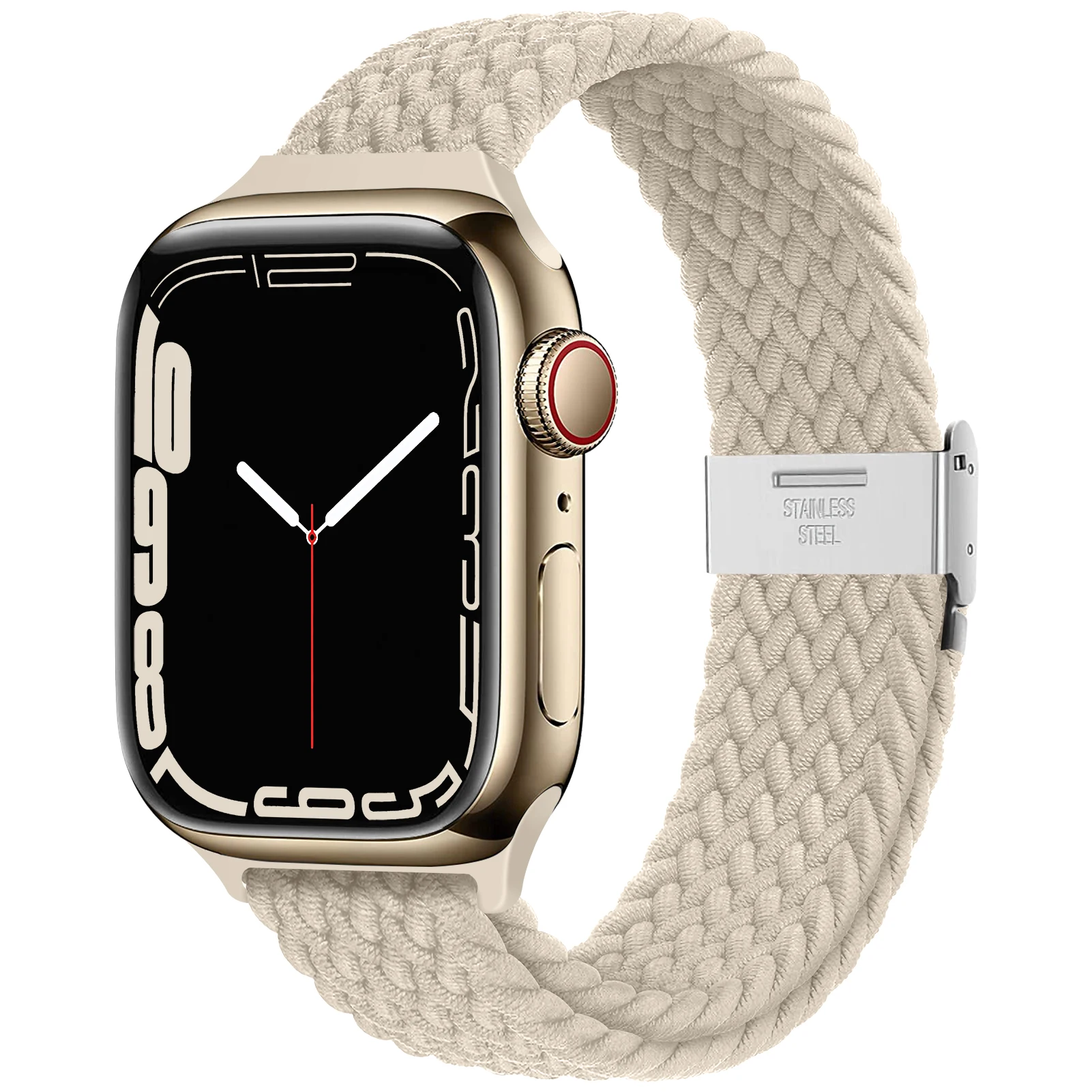 

Braided Solo Loop For Apple watch band 44mm 40mm 45mm 41mm 49mm Elastic Slim Nylon bracelet iWatch series 3 se 6 7 8 ultra strap
