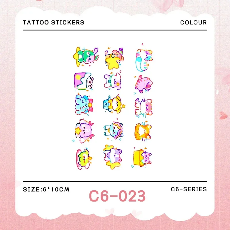 Водостойкие долговечные красочные татуировки с краской для волос животных