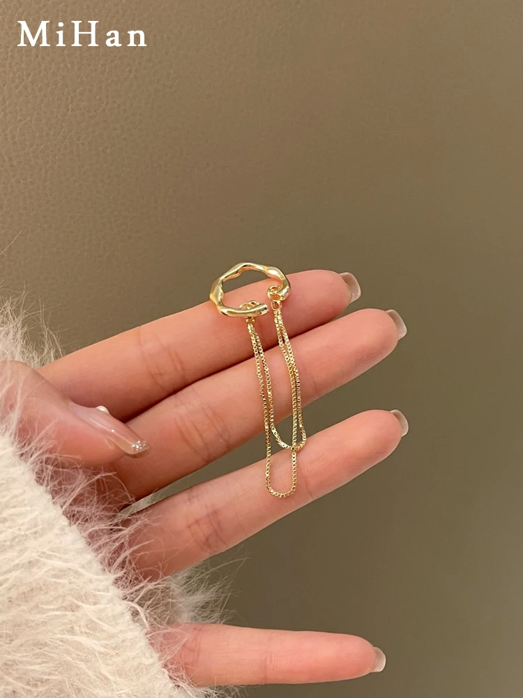

Mihan Modern Jewelry 1 PCS Tassel Earrings Popular Design Hot Selling Fashion Chain Ear Clip For Women Party Gifts