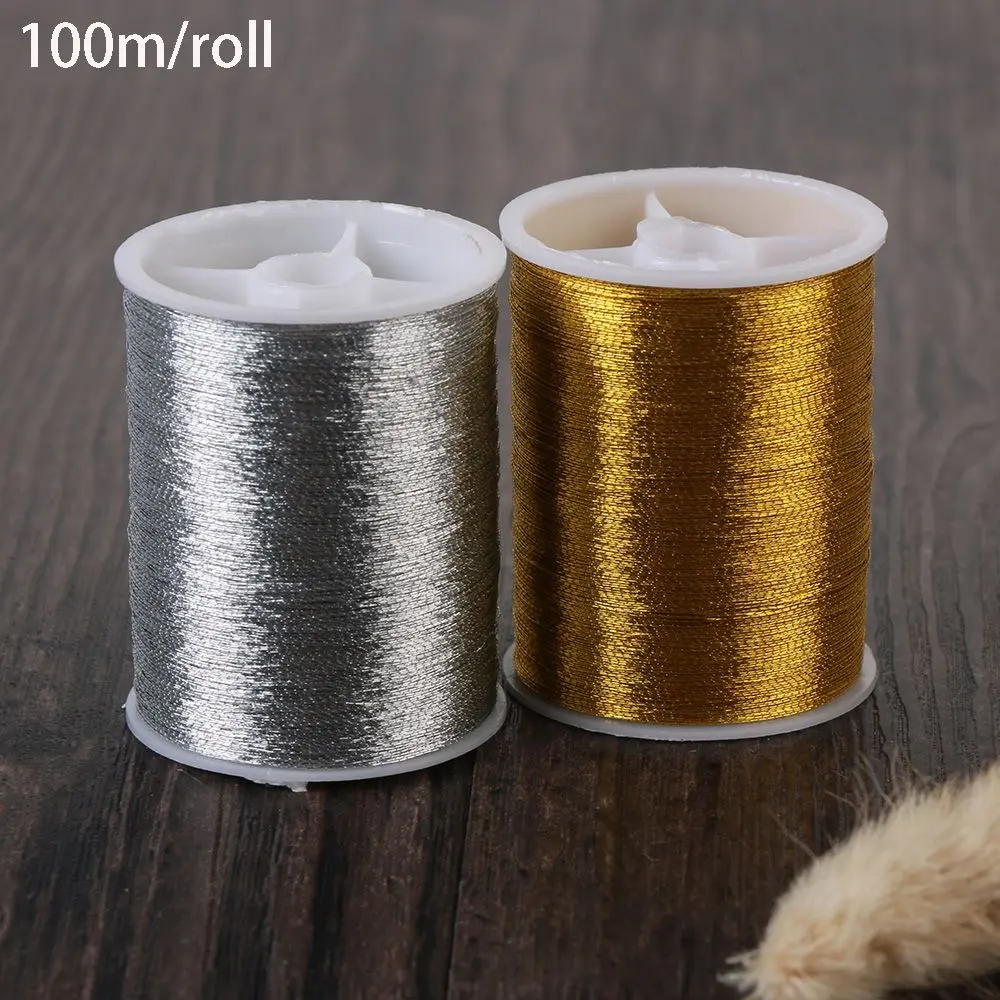 

Новая ручная швейная машина ручной работы, Золотая проволока, крест, 100 метров