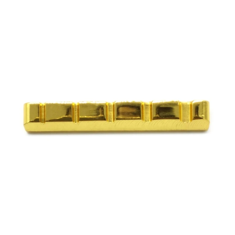 

Bass Guitar Pre-Slotted Brass Nuts 5 String Electric Bass Guitar Nut Pre-Slotted Top Nut Electric Bass Replacement Parts
