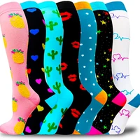 mix color quality unisex compression stockings cycling socks fit medical edema diabetes varicose veins running marathon socks