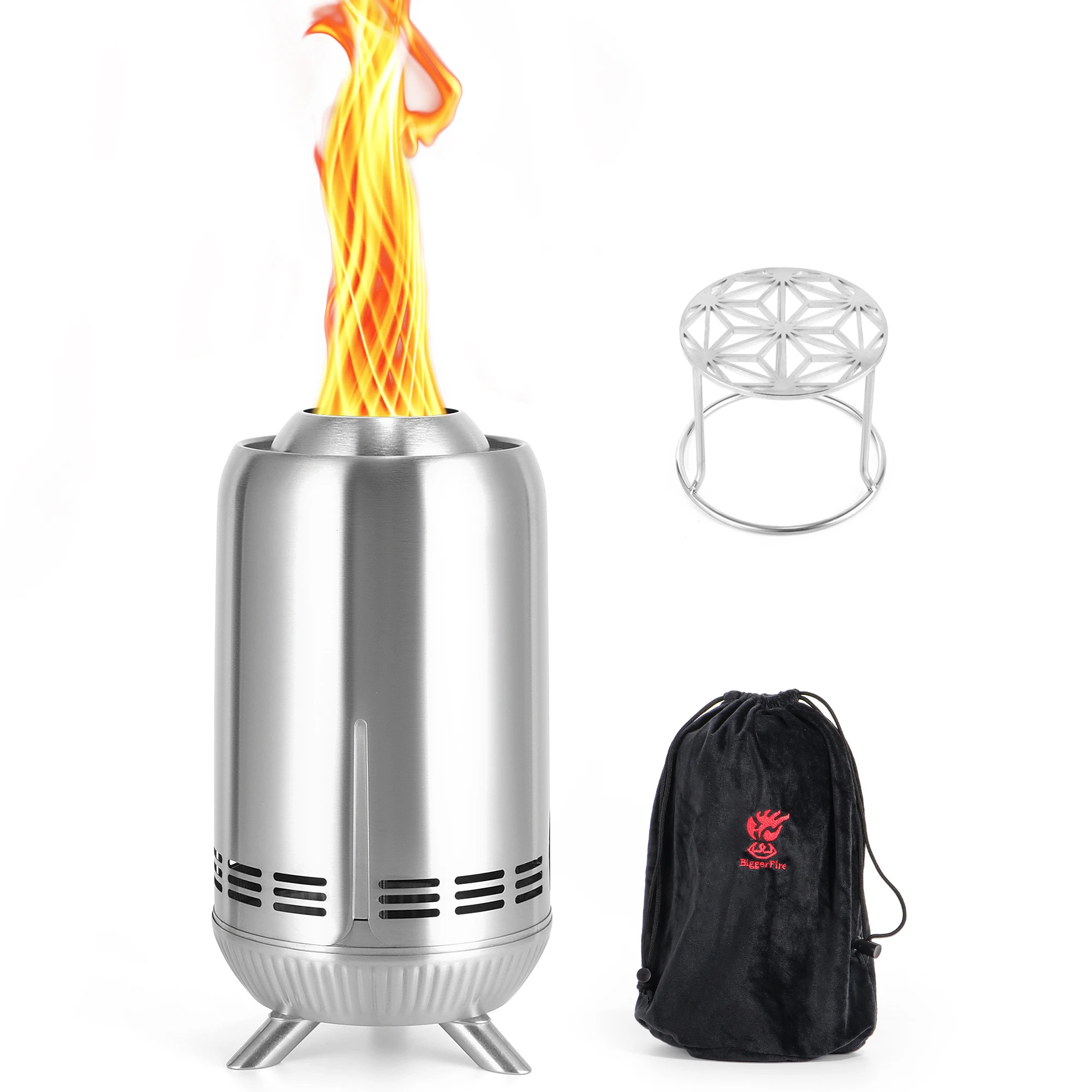 

BiggerFire Портативная бездымная печь для костра