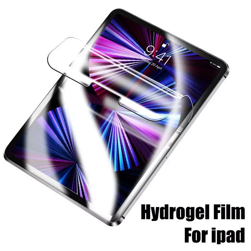 Free shipping  Hydrogel Film For Ipad Pro 11 12.9 2021 10.2 10.5 Screen Protector For Ipad Air Mini 6 5 4 2 3 9 8th 7th Gen 2020